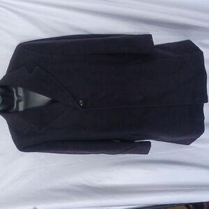 Kashmara Vintage Cashmere/wool black overcoat, lined, sz L, union made